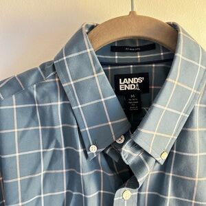 Lands’ End Tailored Fit No Iron Twill Button Up Shirt